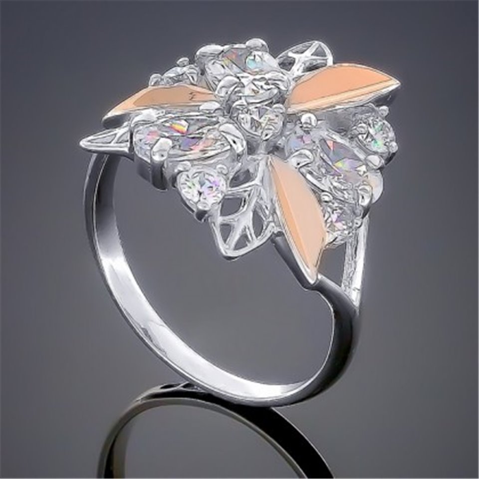 Перстень 262 цирконій білий Rh Timofeev