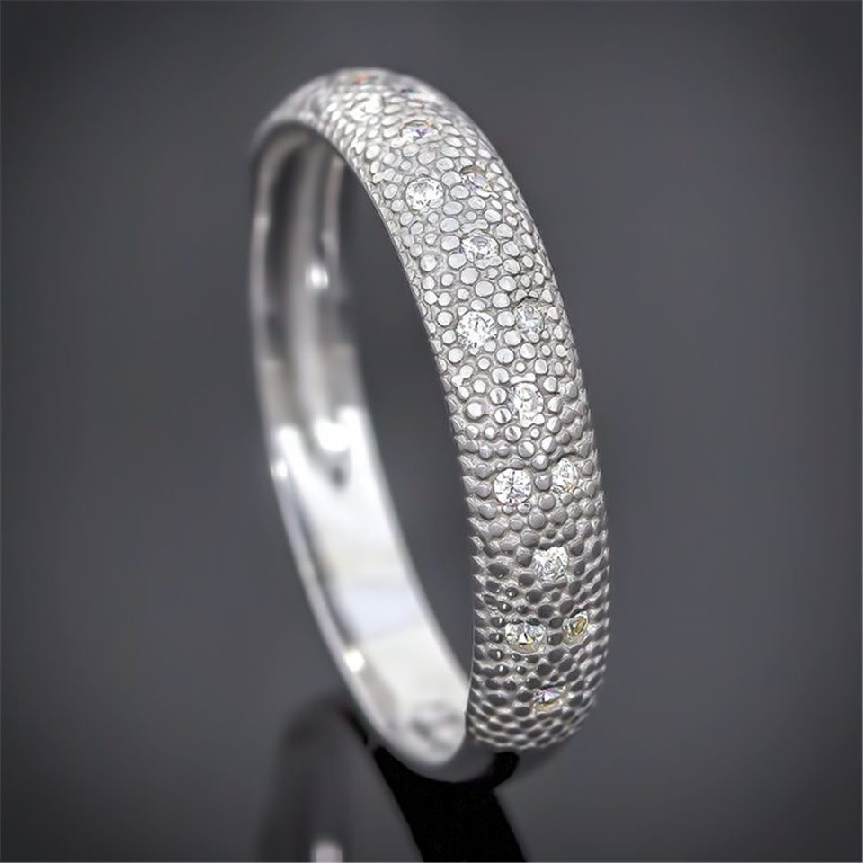 Перстень 487 цирконій білий Rh Timofeev