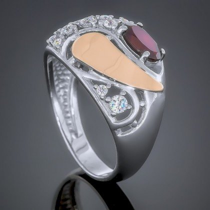 Перстень 421 гранат Rh Timofeev