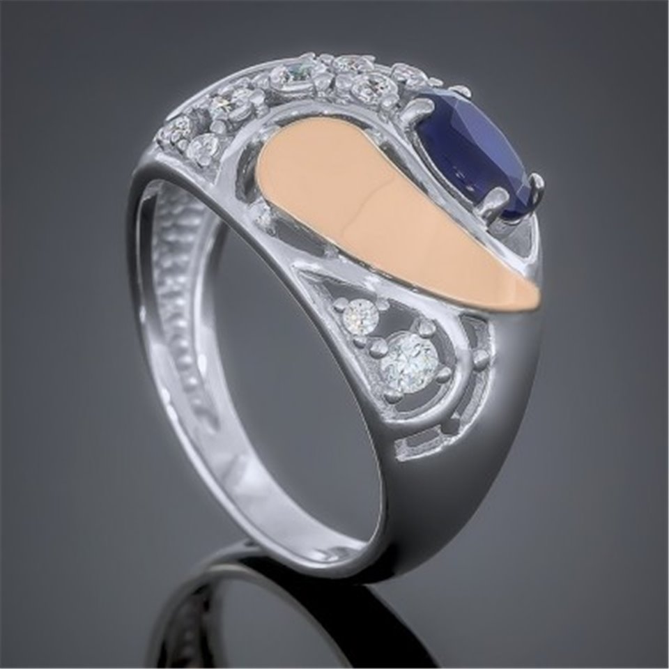 Перстень 421 альпініт синій Rh Timofeev