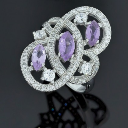 Перстень 417 аметист Rh Timofeev