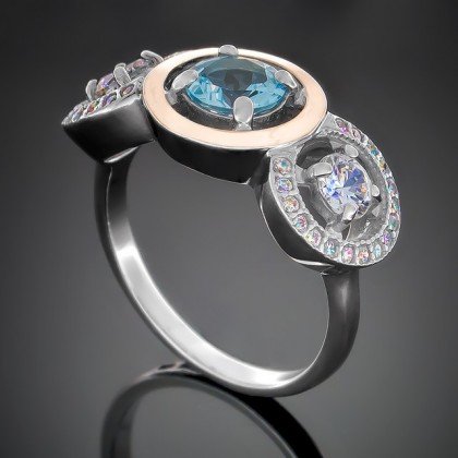 Перстень 394 топаз Rh Timofeev