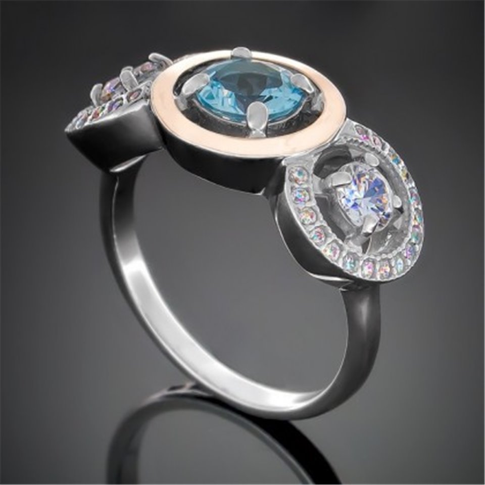 Перстень 394 топаз Rh Timofeev