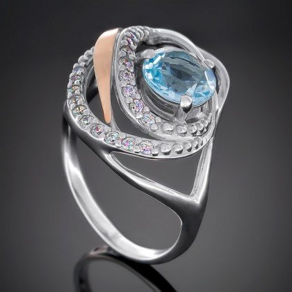 Перстень 402 топаз Rh Timofeev