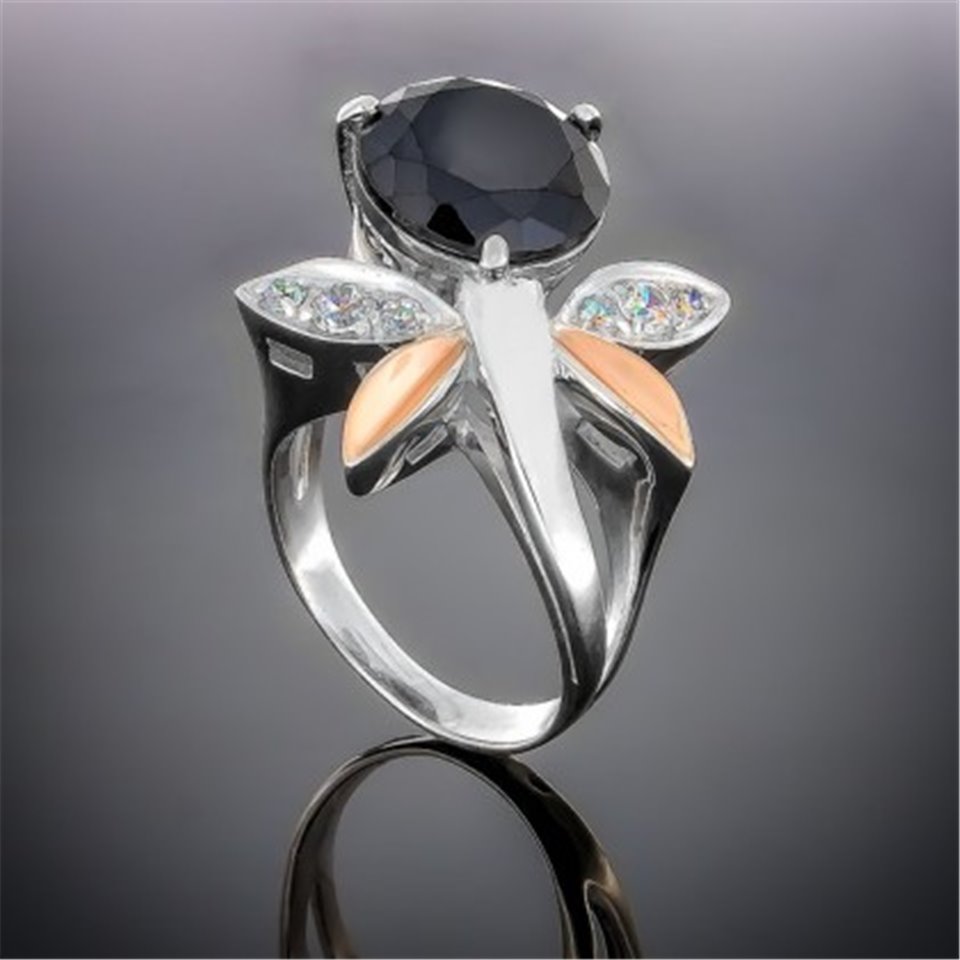 Перстень 53 чорний Rh Timofeev