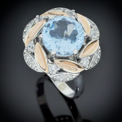 Перстень 419 топаз Rh Timofeev