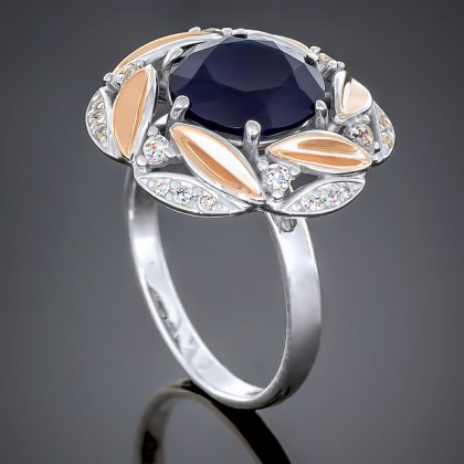 Перстень 419 альпініт синій Rh Timofeev