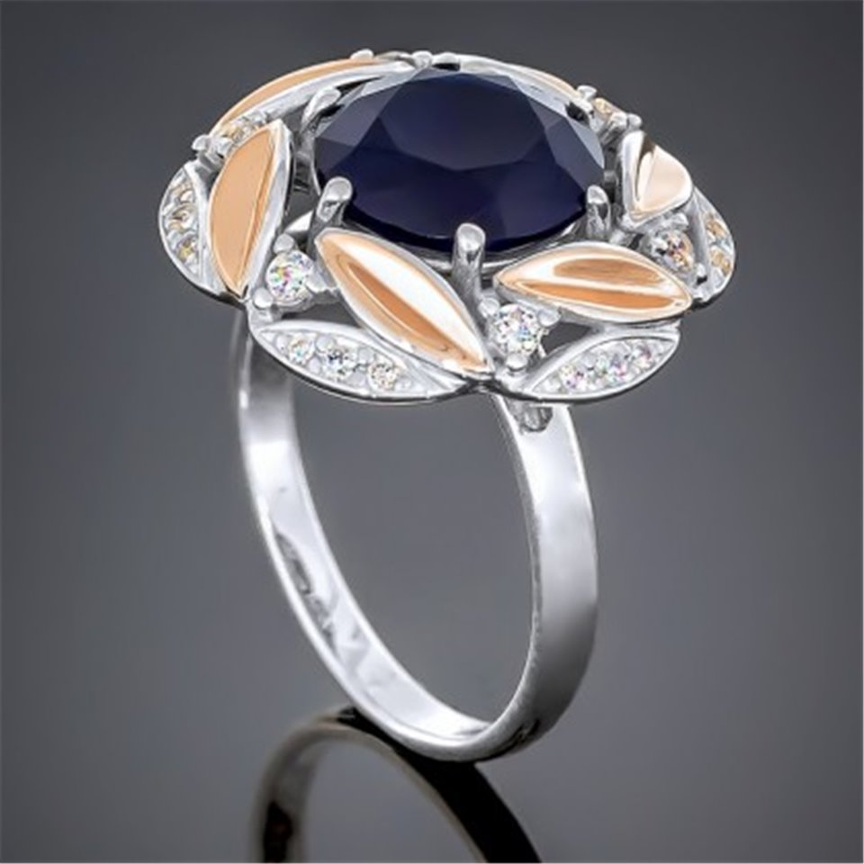 Перстень 419 альпініт синій Rh Timofeev