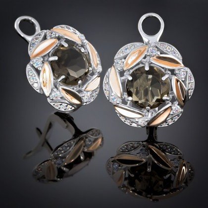 Сережки 419 раухтопаз Rh Timofeev