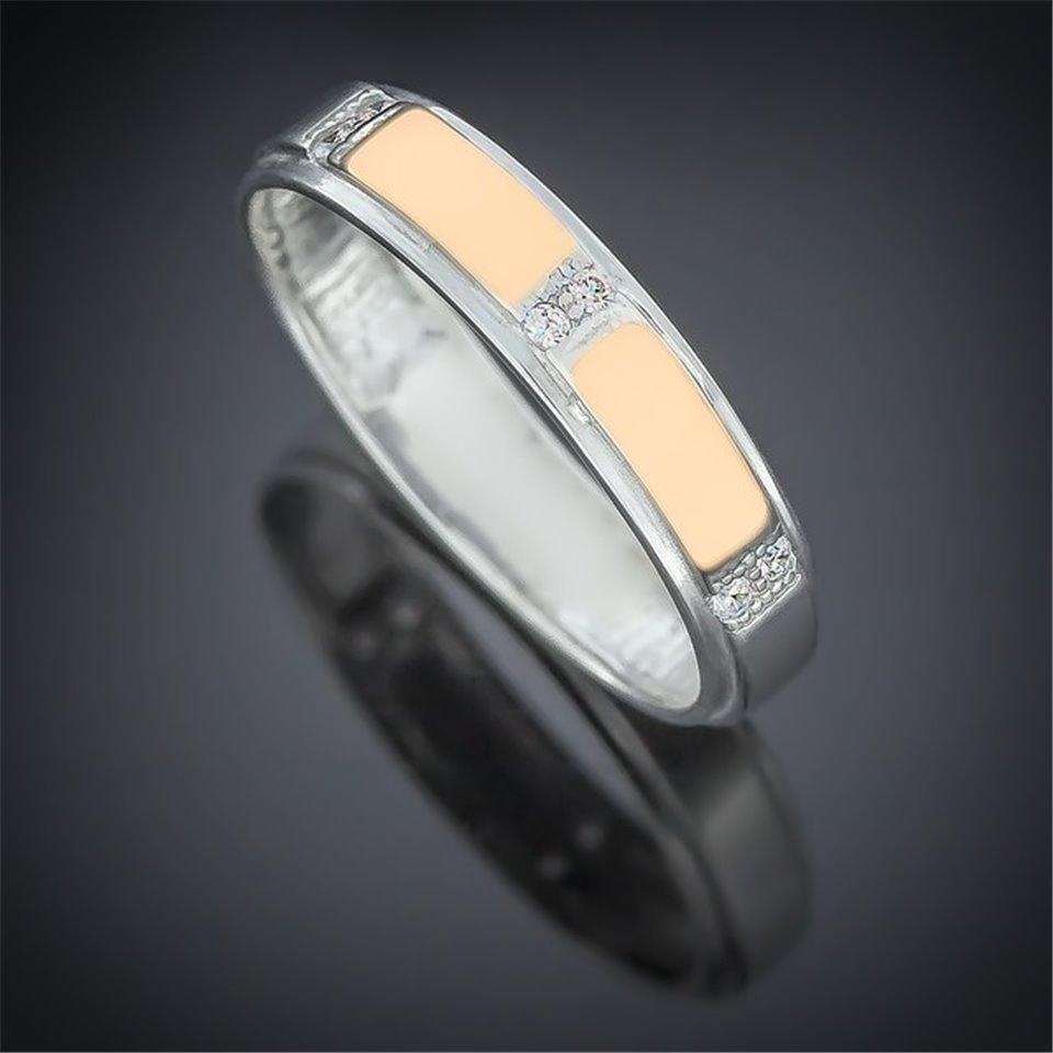 Перстень 469 цирконій білий Rh Timofeev