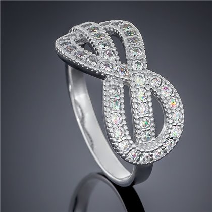 Перстень 468 цирконій білий Rh Timofeev