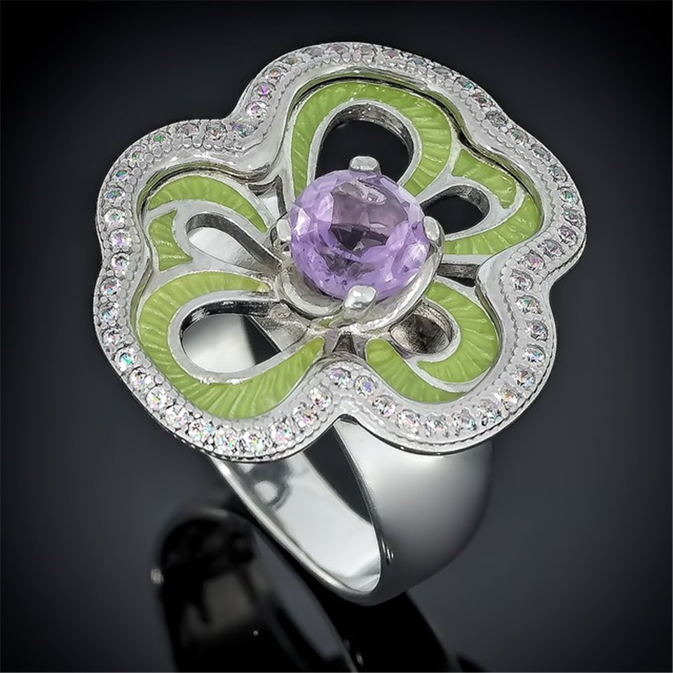 Перстень 462 аметист Rh Timofeev