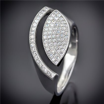 Перстень 458 цирконій білий Rh Timofeev