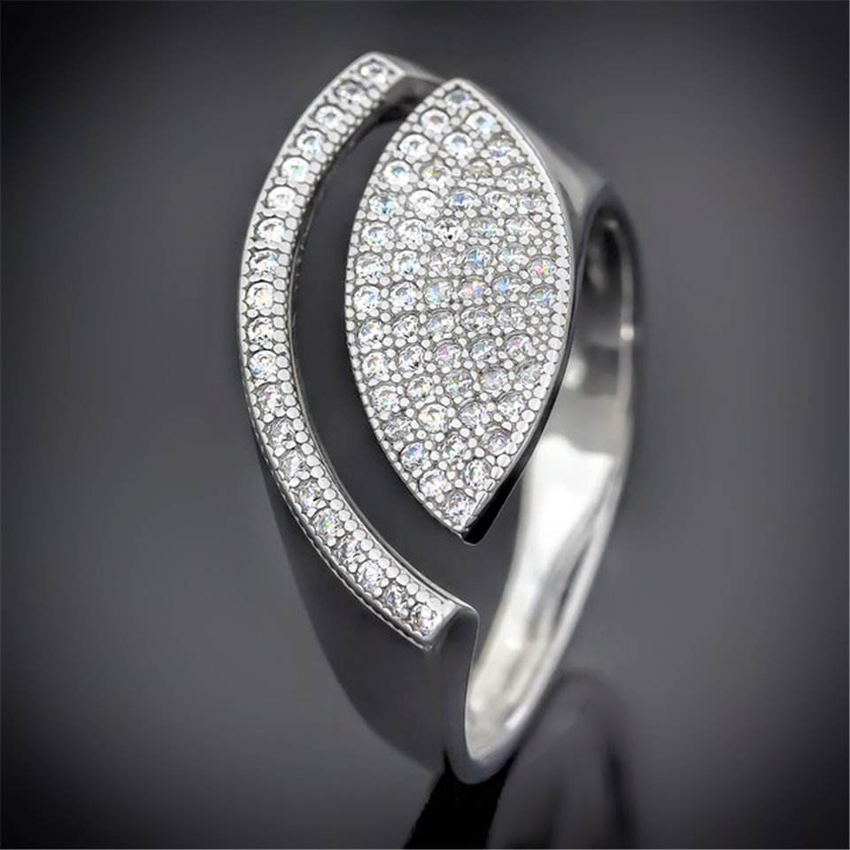 Перстень 458 цирконій білий Rh Timofeev