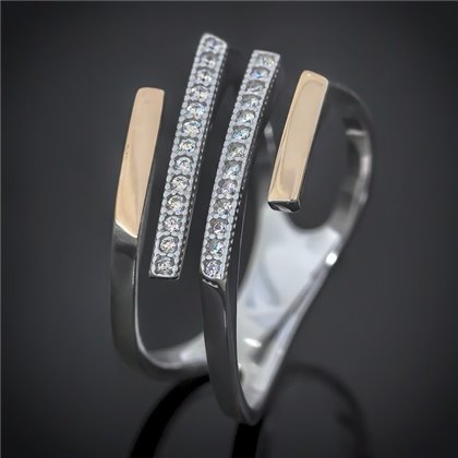 Перстень 451 цирконій білий Rh Timofeev