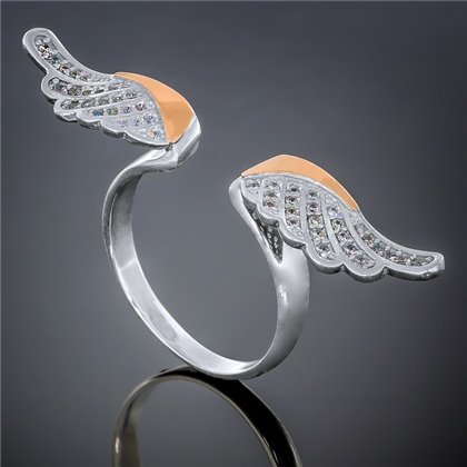 Перстень 448 цирконій білий Rh Timofeev