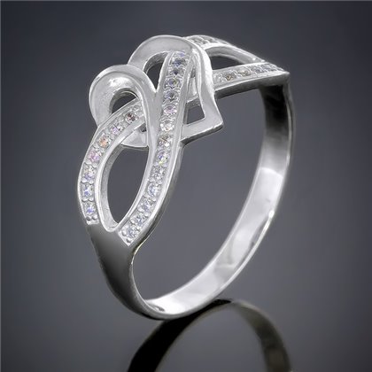 Перстень 446 цирконій білий Rh Timofeev