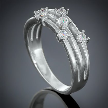 Перстень 444 цирконій білий Rh Timofeev