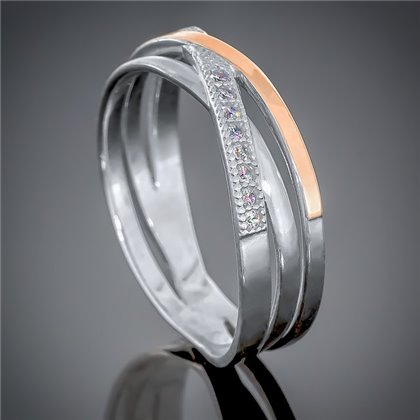 Перстень 434 цирконій білий Rh Timofeev