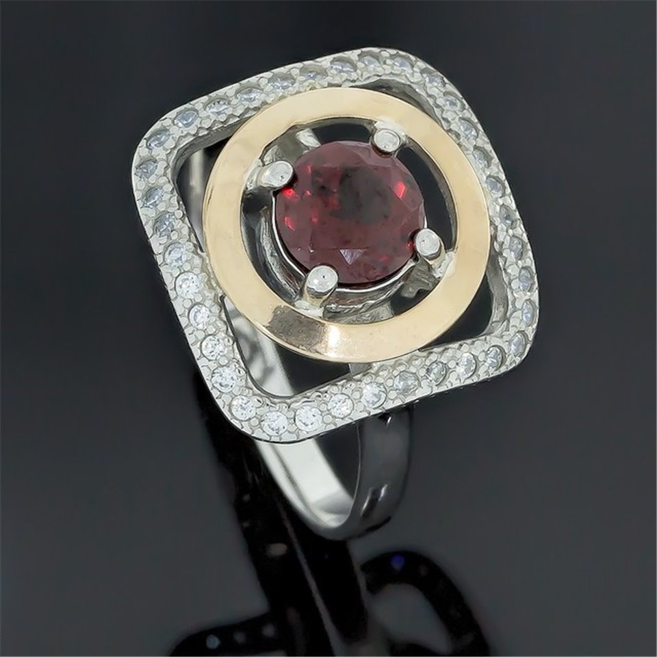 Перстень 403 гранат Rh Timofeev