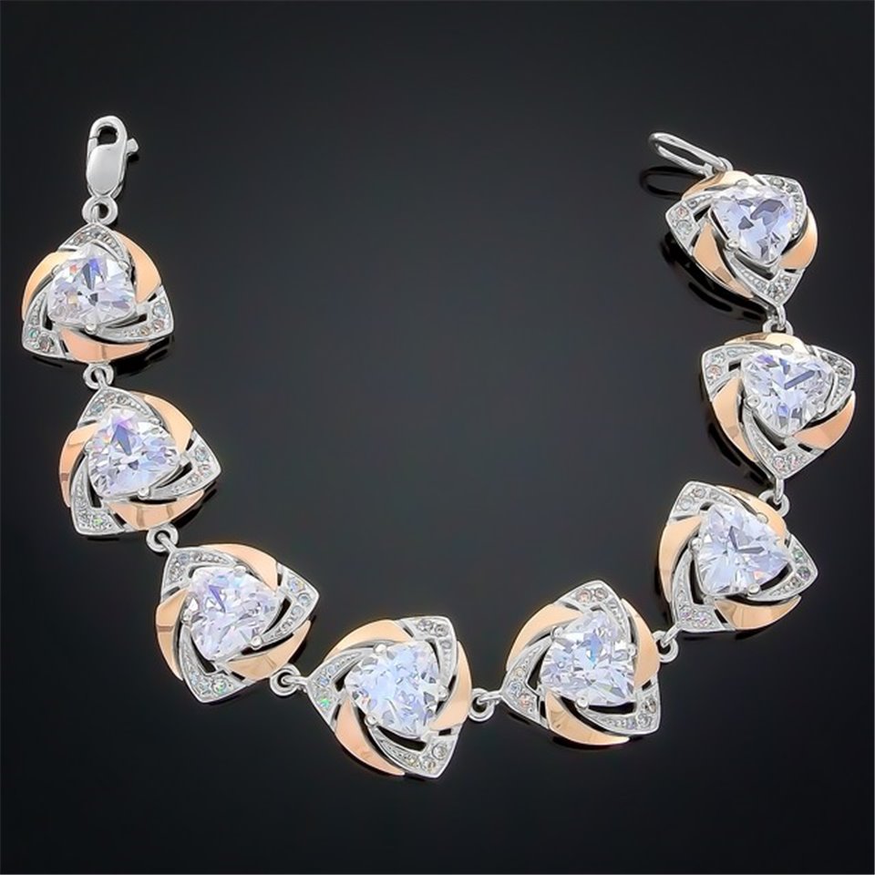 Браслет 276 цирконій білий Rh Timofeev