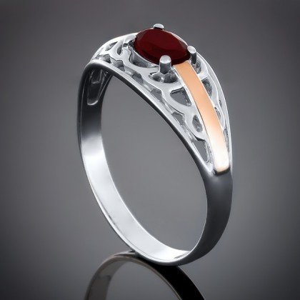 Перстень 413 гранат Rh Timofeev