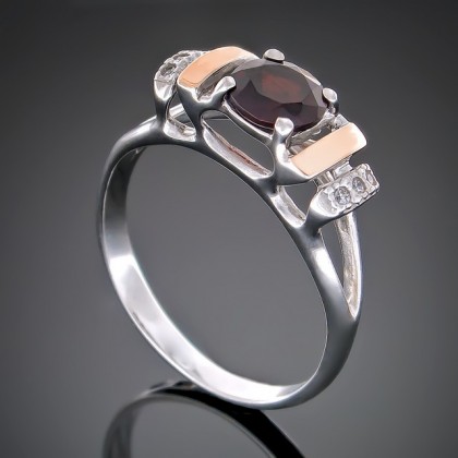 Перстень 411 гранат Rh Timofeev