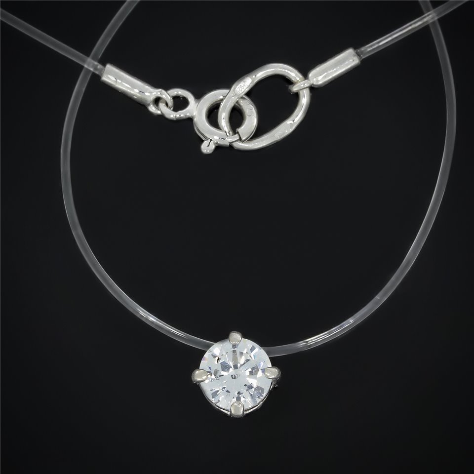 Кольє 652(л) цирконій білий Rh Timofeev