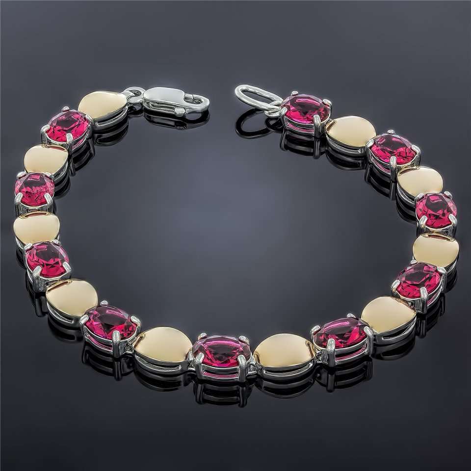 Браслет 477 альпініт клюква(17,5) Rh Timofeev