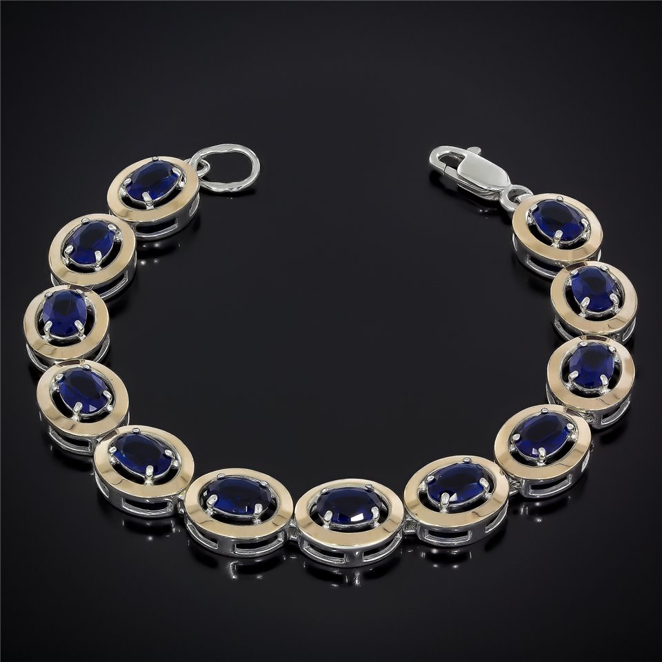 Браслет 605(20/14)(1/1)альпініт синій Rh Timofeev