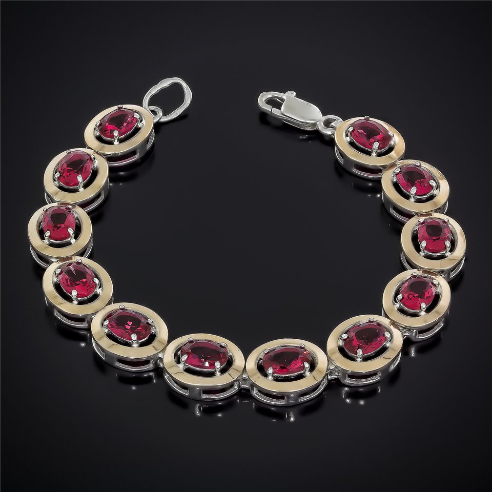 Браслет 605(20/14)(1/1)альпініт клюква Rh Timofeev