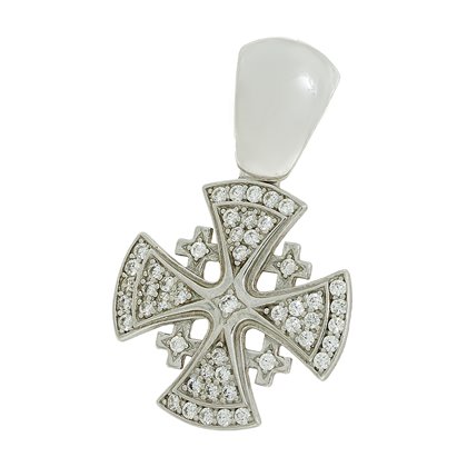Хрест 054 цирконій білий Rh Timofeev
