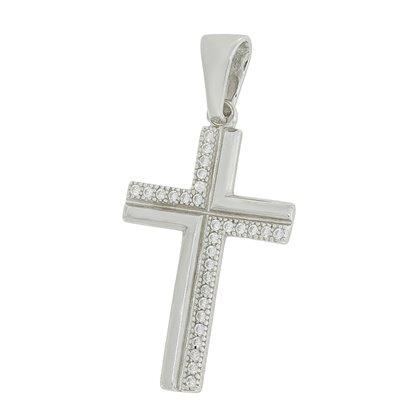 Хрест 046 цирконій білий Rh Timofeev