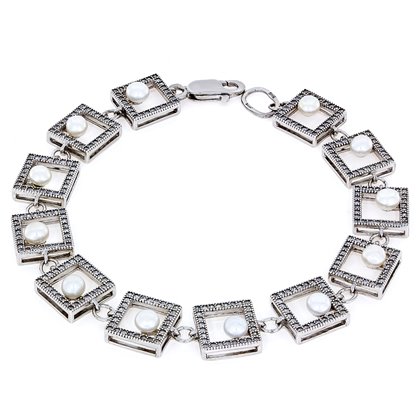 Браслет 852(18) перлина біла Rh Timofeev