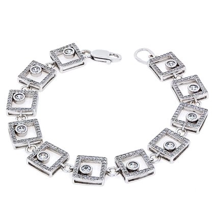 Браслет 851 цирконій білий Rh Timofeev