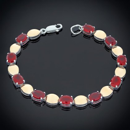 Браслет 477 альпініт червоний(16,5) Rh Timofeev