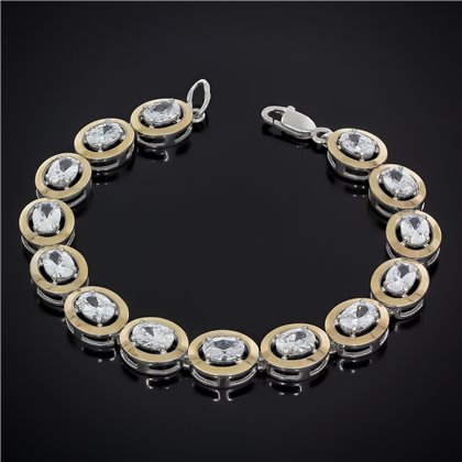 Браслет 605(18/12)цирконій білий Rh Timofeev 2