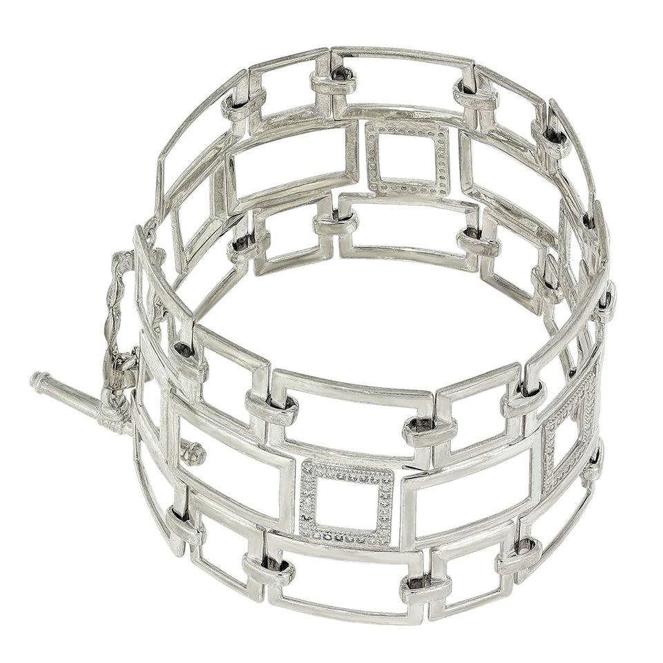 Браслет 863 цирконій білий Timofeev