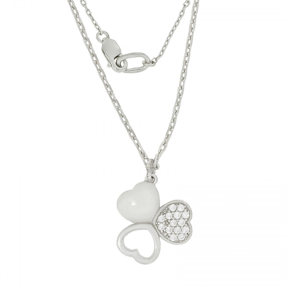 Кольє 1110 цирконій білий Rh Timofeev