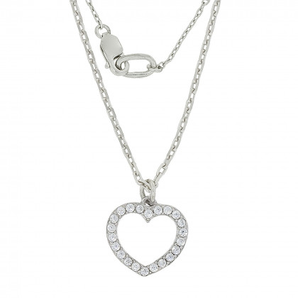 Кольє 1108 цирконій білий Rh Timofeev