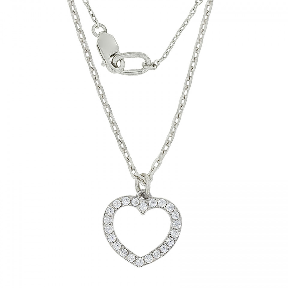 Кольє 1108 цирконій білий Rh Timofeev