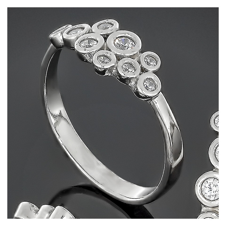 Перстень 630 цирконій білий Rh Timofeev