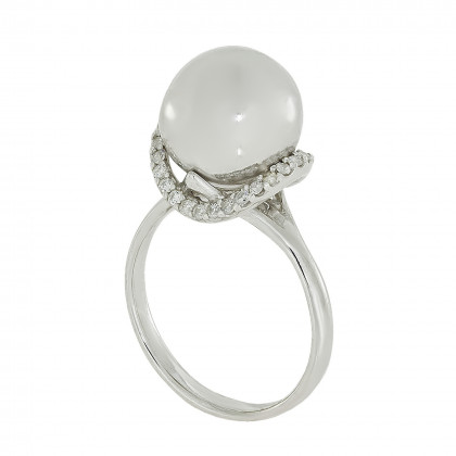 Перстень 1045 цирконій білий Rh Timofeev