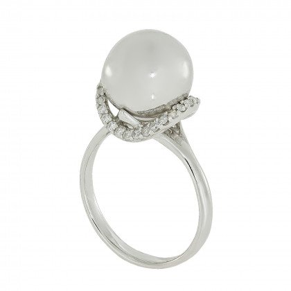 Перстень 1045 цирконій білий Rh Timofeev