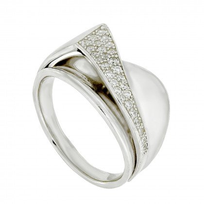 Перстень 1060 цирконій білий Rh Timofeev