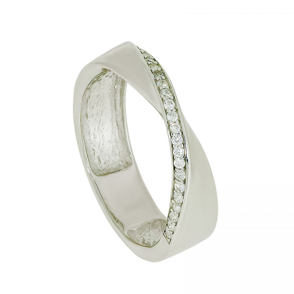 Перстень 1063 цирконій білий Rh Timofeev