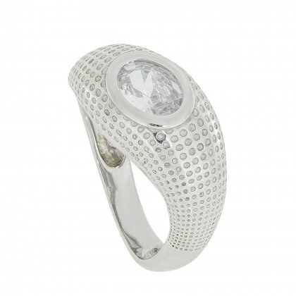 Перстень 1069 цирконій білий Rh Timofeev