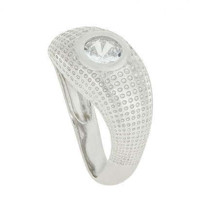 Перстень 1076 цирконій білий Rh Timofeev
