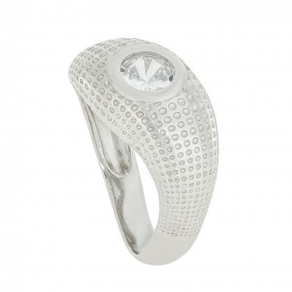 Перстень 1076 цирконій білий Rh Timofeev