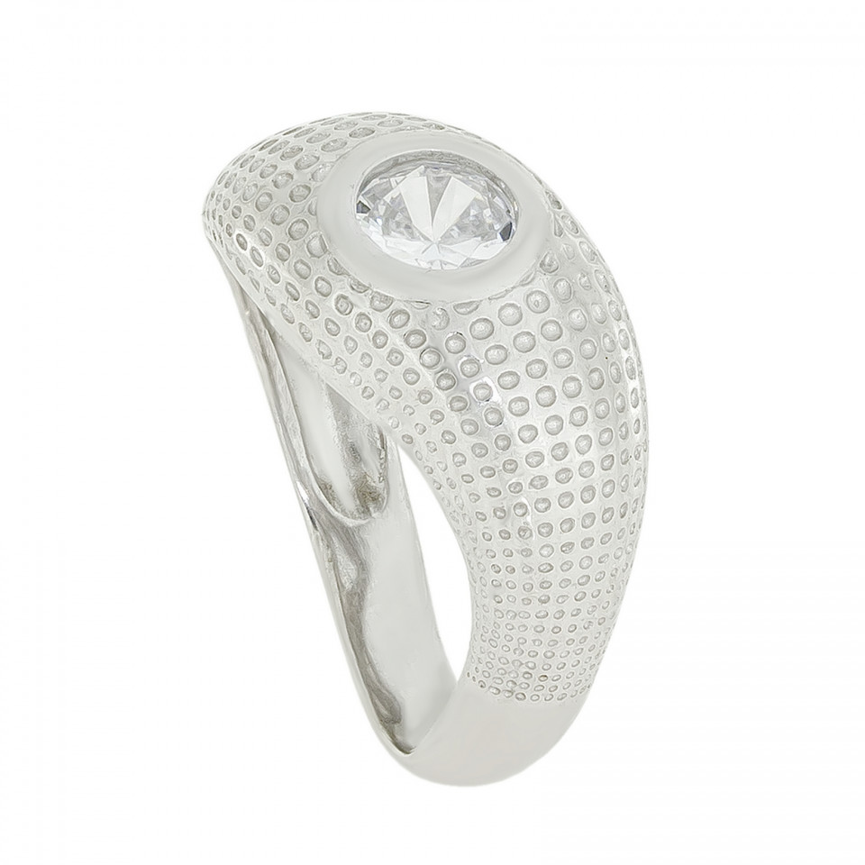 Перстень 1076 цирконій білий Rh Timofeev